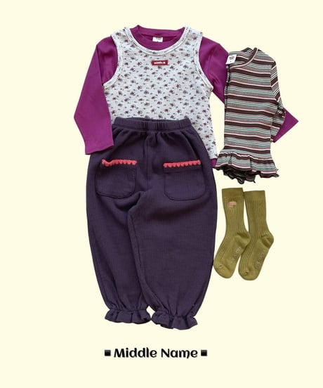 【middle name】waffle layered vest