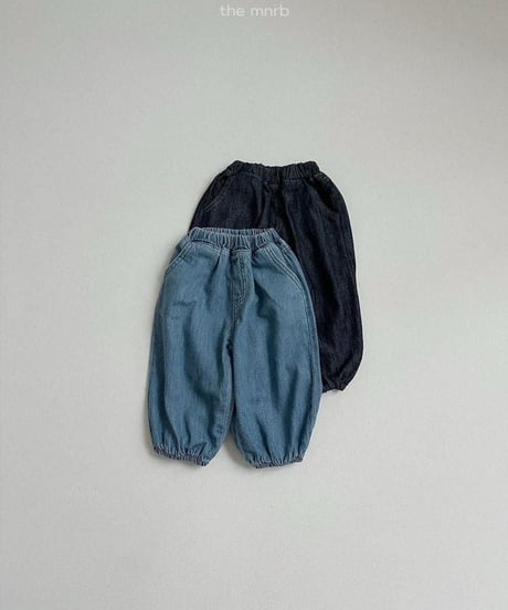 【minirobe】Stitch Denim Jogger