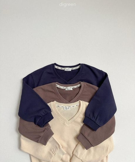 ママサイズも！【digreen】Teddy V Sweatshirt
