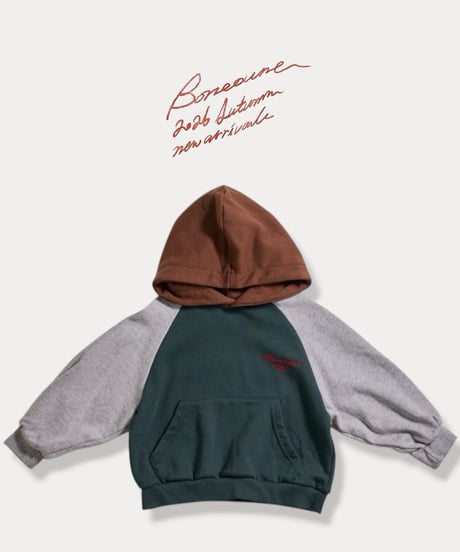 【BONEOUNE】Tricolor Hood Top