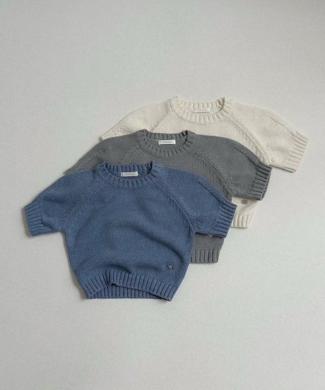 【minirobe】Emblem 3/4-Length Knit