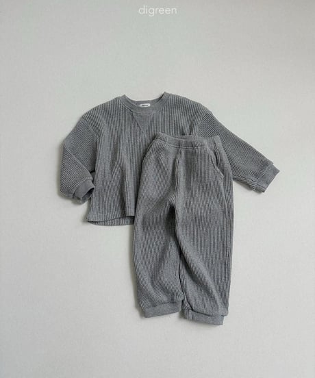 【digreen】Flat Waffle Pants
