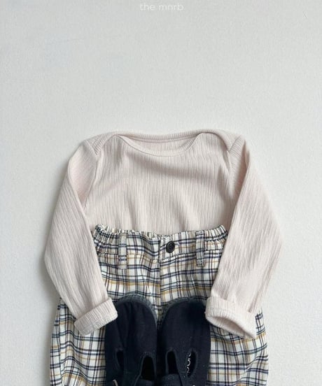 【minirobe】Adele Check Pants