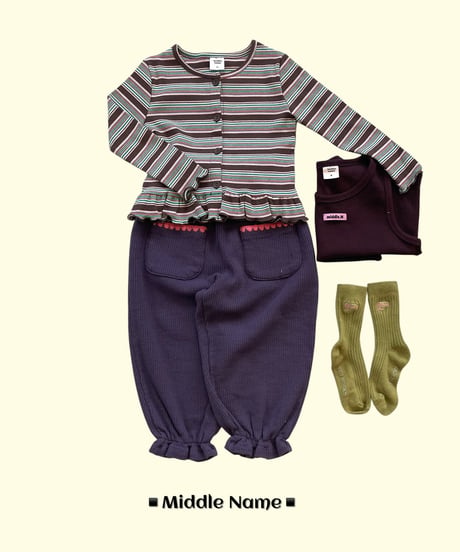 【middle name】honey frill cardigan