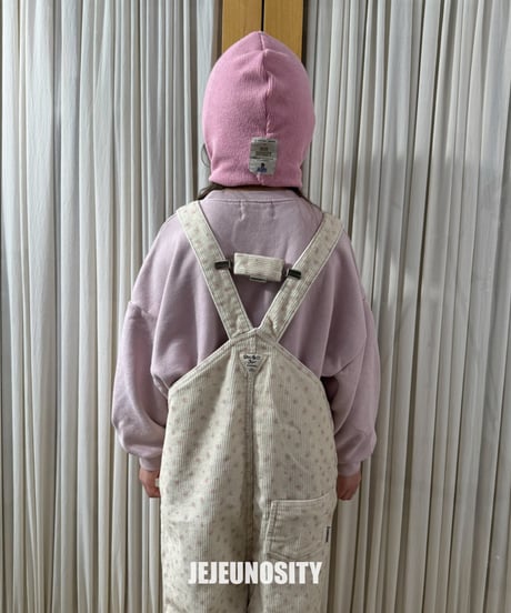 【jejeunosity】corduroy berry flower overall