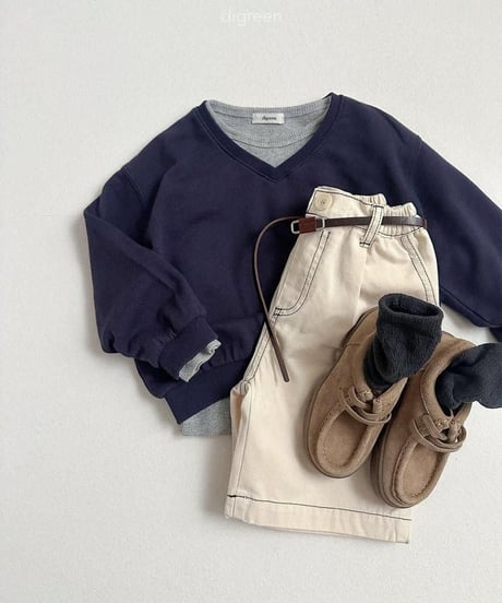 ママサイズも！【digreen】Teddy V Sweatshirt