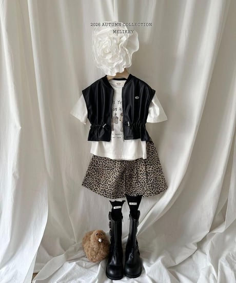 【melikey】String Leather Vest