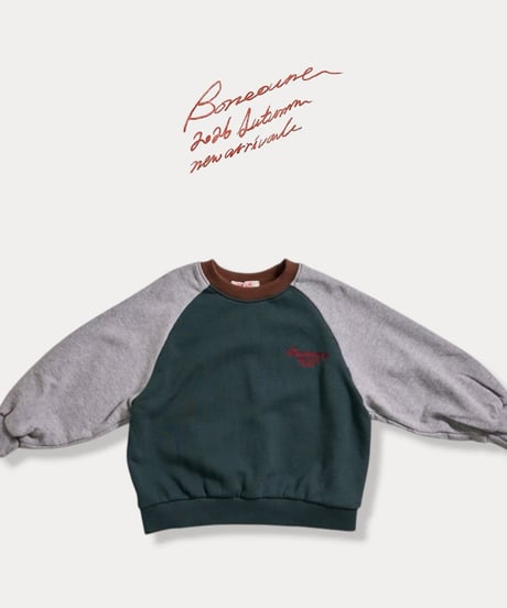 【BONEOUNE】Crayon Raglan Sweatshirt