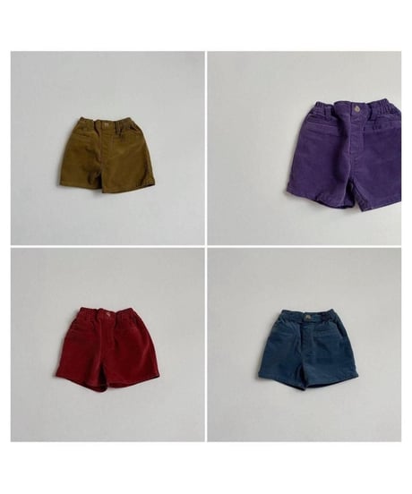 【minirobe】Corduroy 4/10-Length Pants