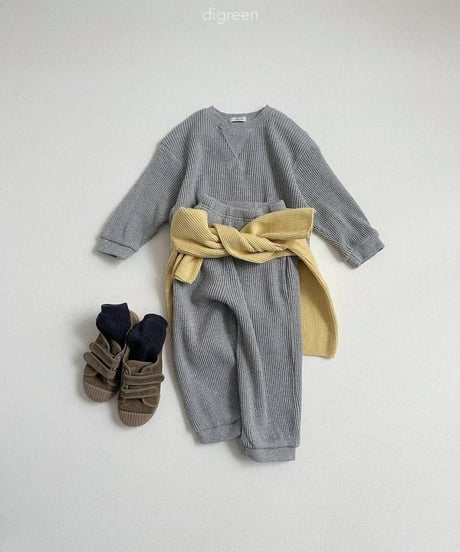【digreen】Flat Waffle Pants