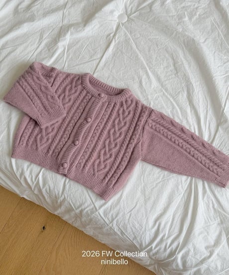 【ninibello】Mauve Knit Cardigan