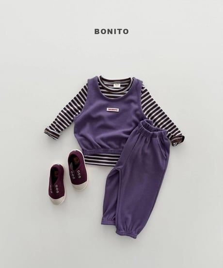 【bonito】Mini Waffle Vest Set