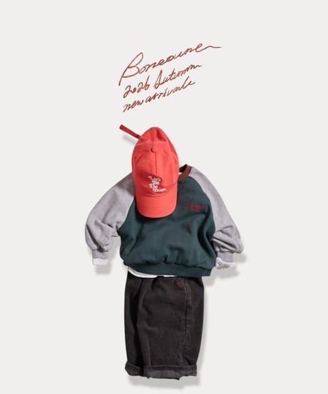 【BONEOUNE】Crayon Raglan Sweatshirt