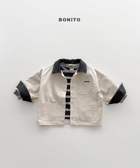【bonito】Leather Collar Jacket