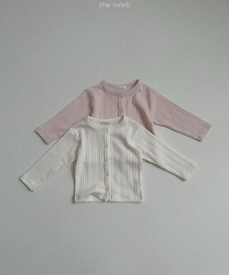 【minirobe】Eyelet Cardigan