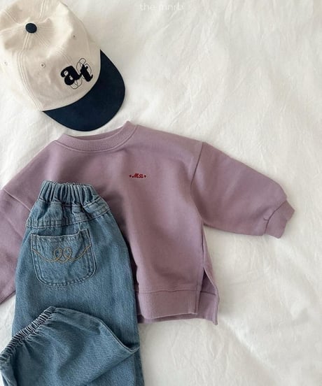 【minirobe】Stitch Denim Jogger