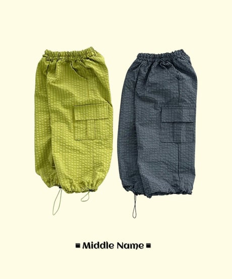 【middle name】cago enbo check pants