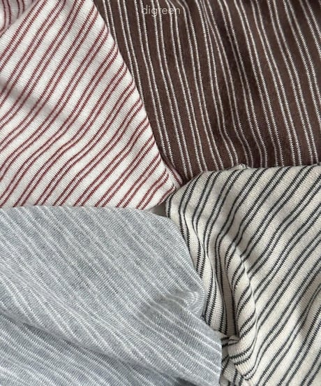 【digreen】Stripe Latte Tee