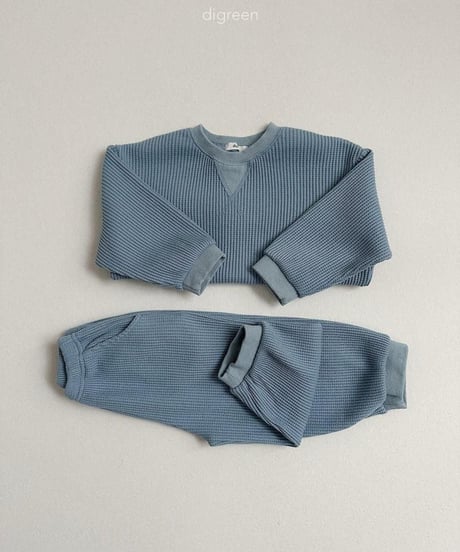 【digreen】Flat Waffle Sweatshirt