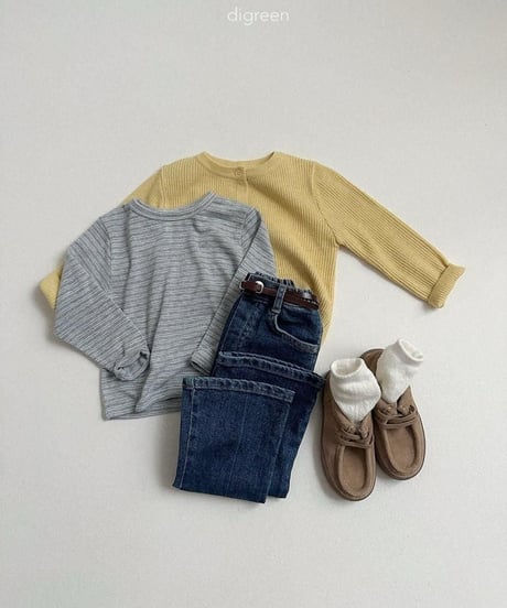 【digreen】Stripe Latte Tee