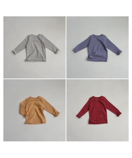 【minirobe】Round ST Long Sleeve Tee