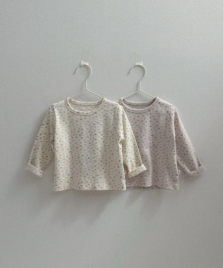 【minirobe】Cotton Eyelet Long Sleeve Tee