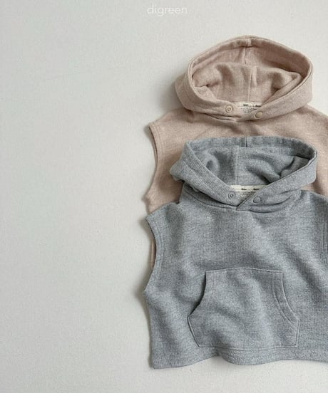 【digreen】Woody Hooded Vest
