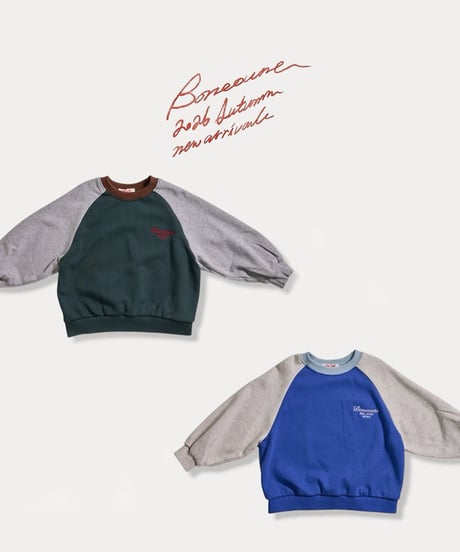 【BONEOUNE】Crayon Raglan Sweatshirt
