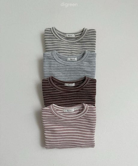 【digreen】Stripe Latte Tee