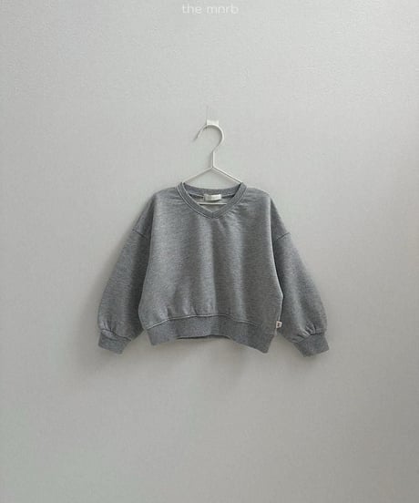 【minirobe】Low V-Neck Sweatshirt