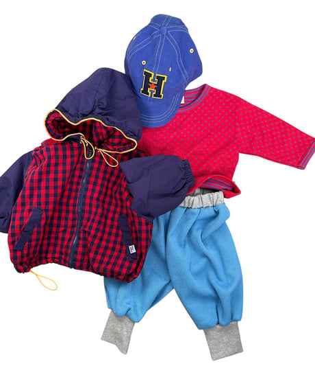 【tiny hiker】Bbosiki Check Zip-Up