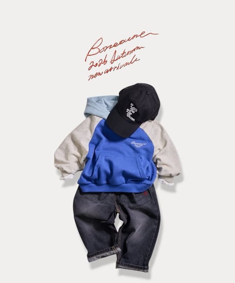 【BONEOUNE】Tricolor Hood Top