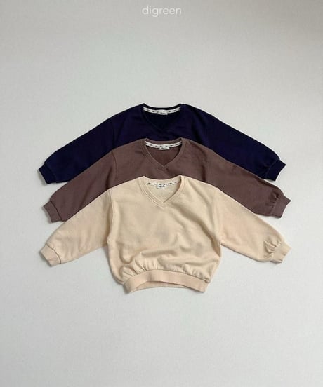 ママサイズも！【digreen】Teddy V Sweatshirt
