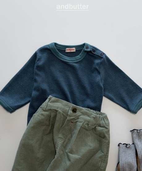 【andbutter】Snap 3/4 Sleeve T