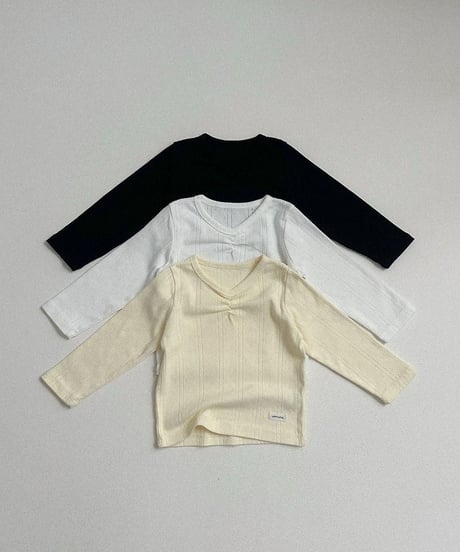 【atomeme】Lily Shirring Tee