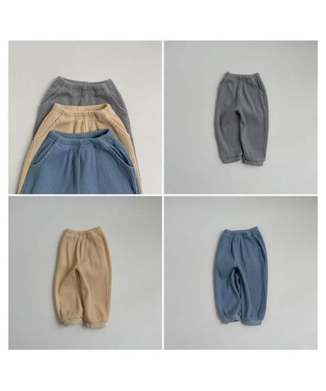 【digreen】Flat Waffle Pants