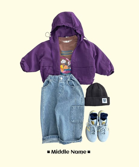 【middle name】pocket hip denim