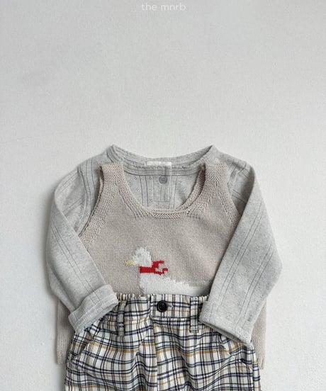 【minirobe】Adele Check Pants