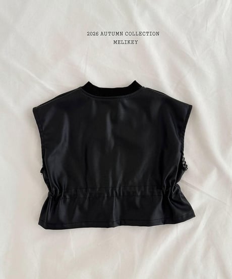 【melikey】String Leather Vest