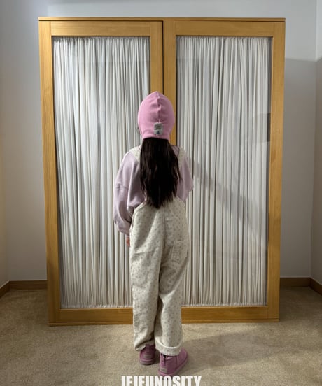 【jejeunosity】corduroy berry flower overall