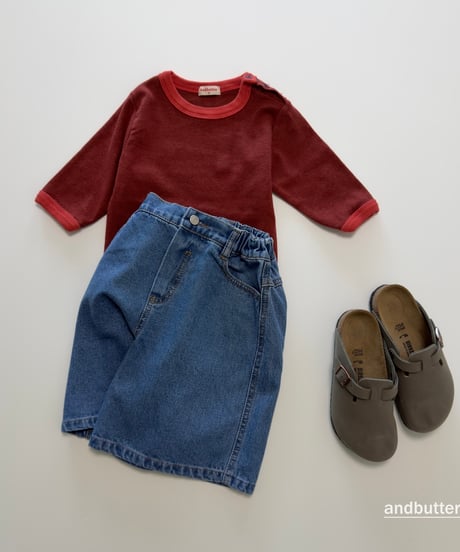 【andbutter】Snap 3/4 Sleeve T