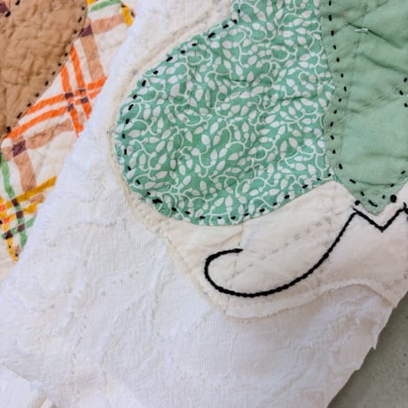 Vintage quilt appliqué pants