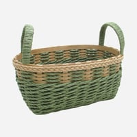 【クラフトバンド レシピ】ループの縄編みかご