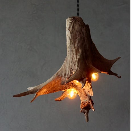 3bulbs driftwood roots pendant light