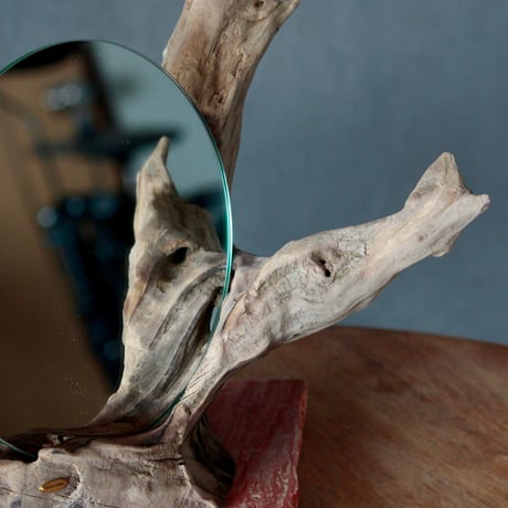 Driftwood stand mirror#2