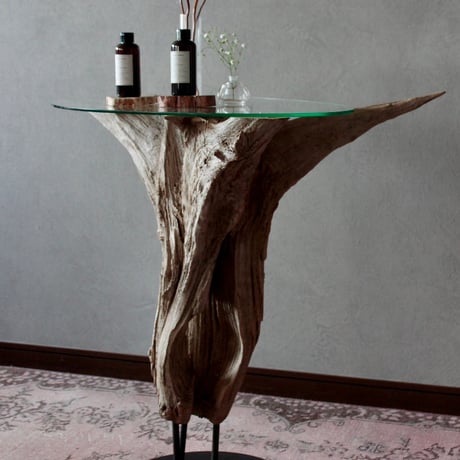 Driftwood×iron Display table