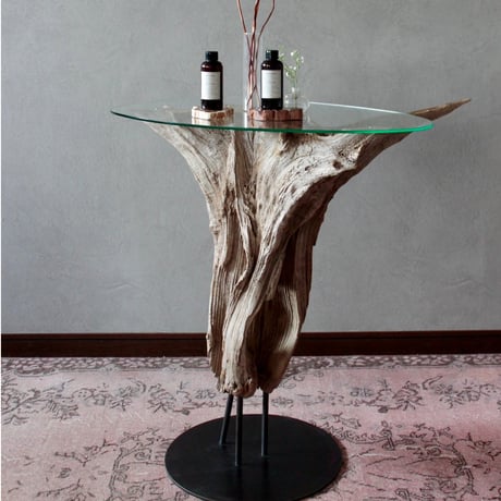 Driftwood×iron Display table