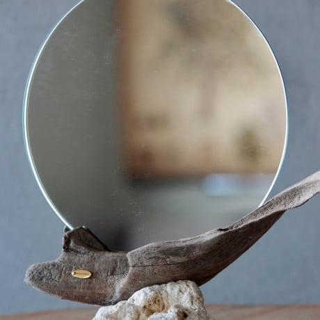 Driftwood stand mirror#4
