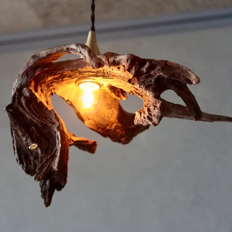 driftwood curved shade pendant  light