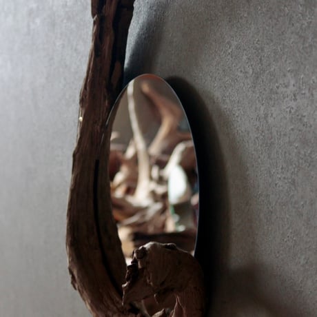 Driftwood hanging large mirror